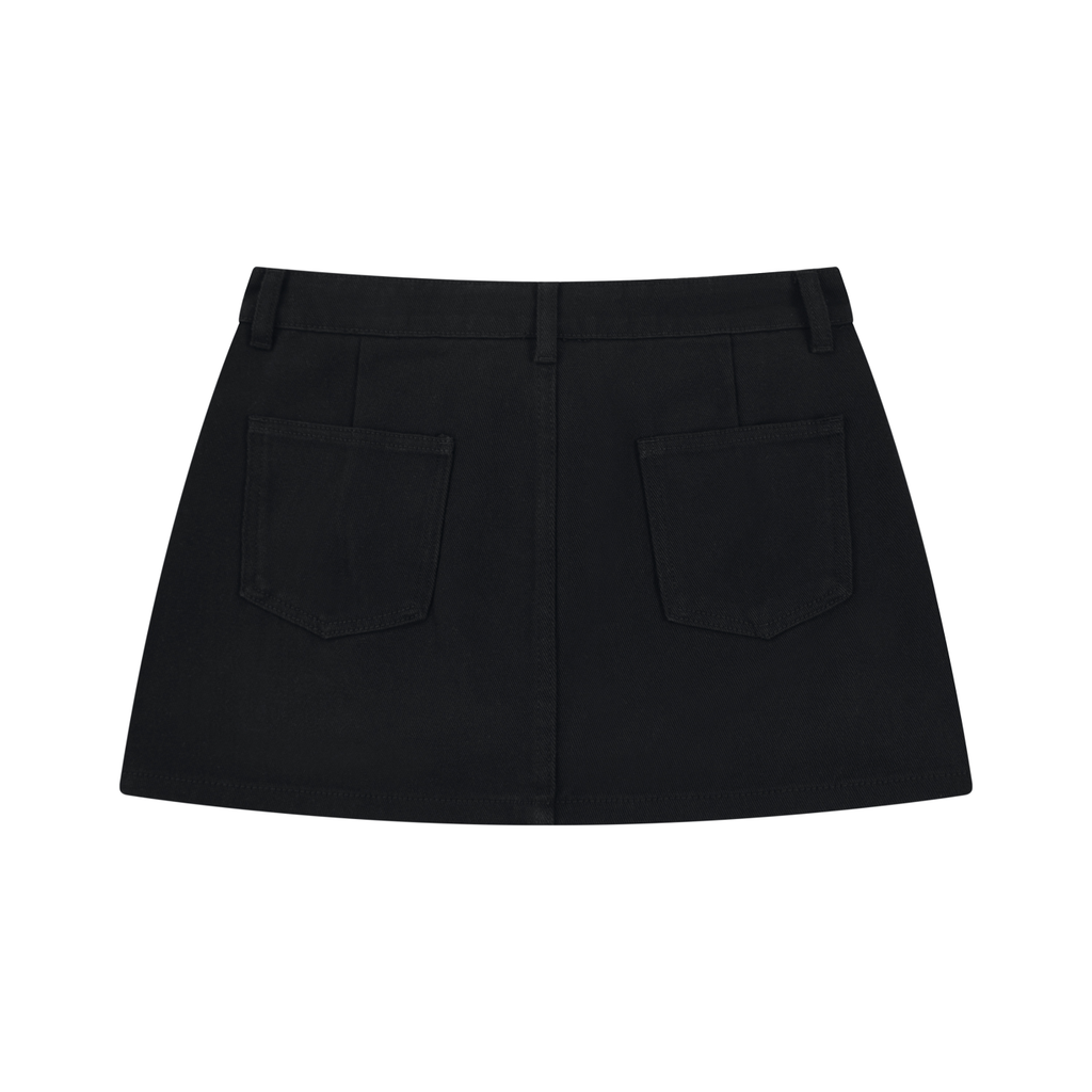 TOONSKULL Iron Petal Denim Mini Skirt