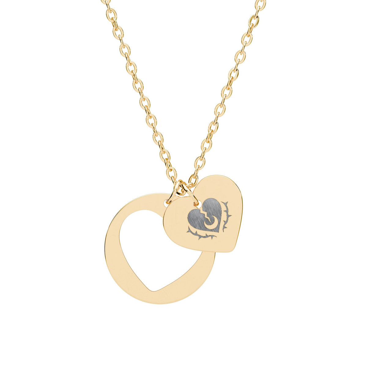 TOONSKULL Thorn Heart Cutout Necklace