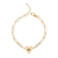 TOONSKULL Thorn Heart Paperclip Bracelet