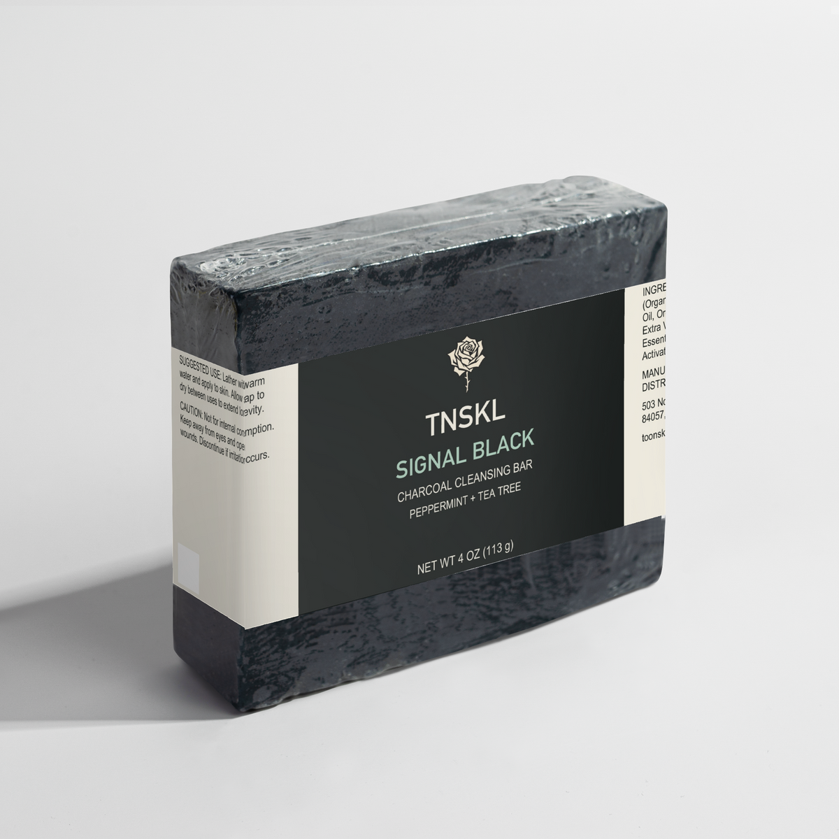 TNSKL Signal Black — Charcoal Cleansing Bar