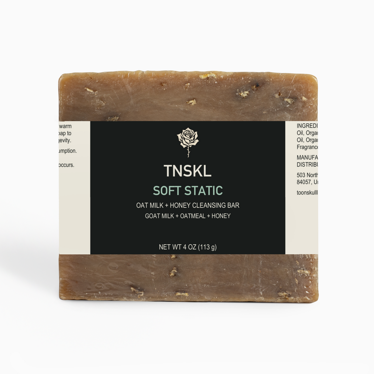 TNSKL Soft Static — Oat, Milk & Honey Cleansing Bar
