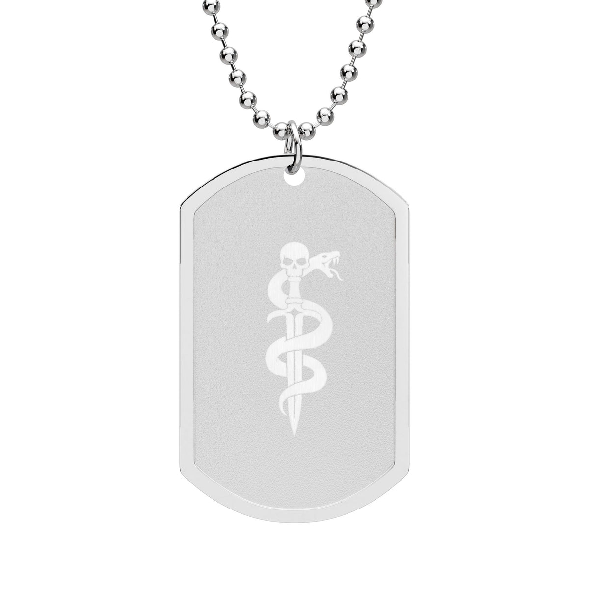 TOONSKULL Serpent Oath Dog Tag Necklace