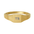 TOONSKULL Midnight TS Square Signet Ring
