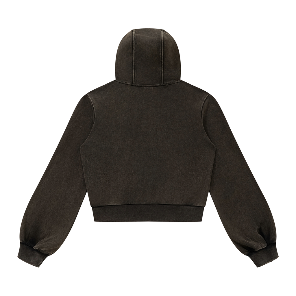 TOONSKULL Hollow Halo Vintage Zip Hoodie