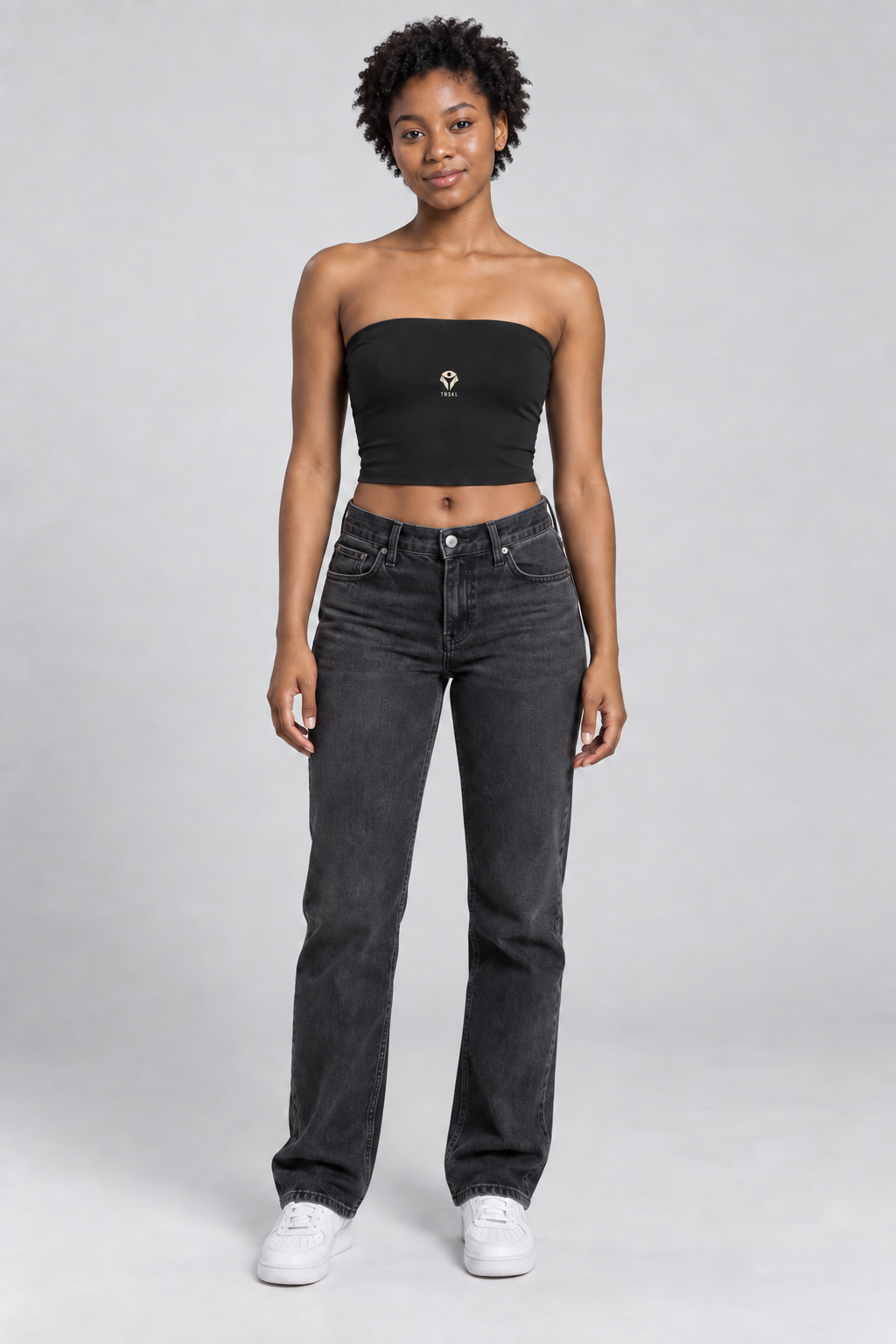 TOONSKULL Veil Mark Cropped Tube Top