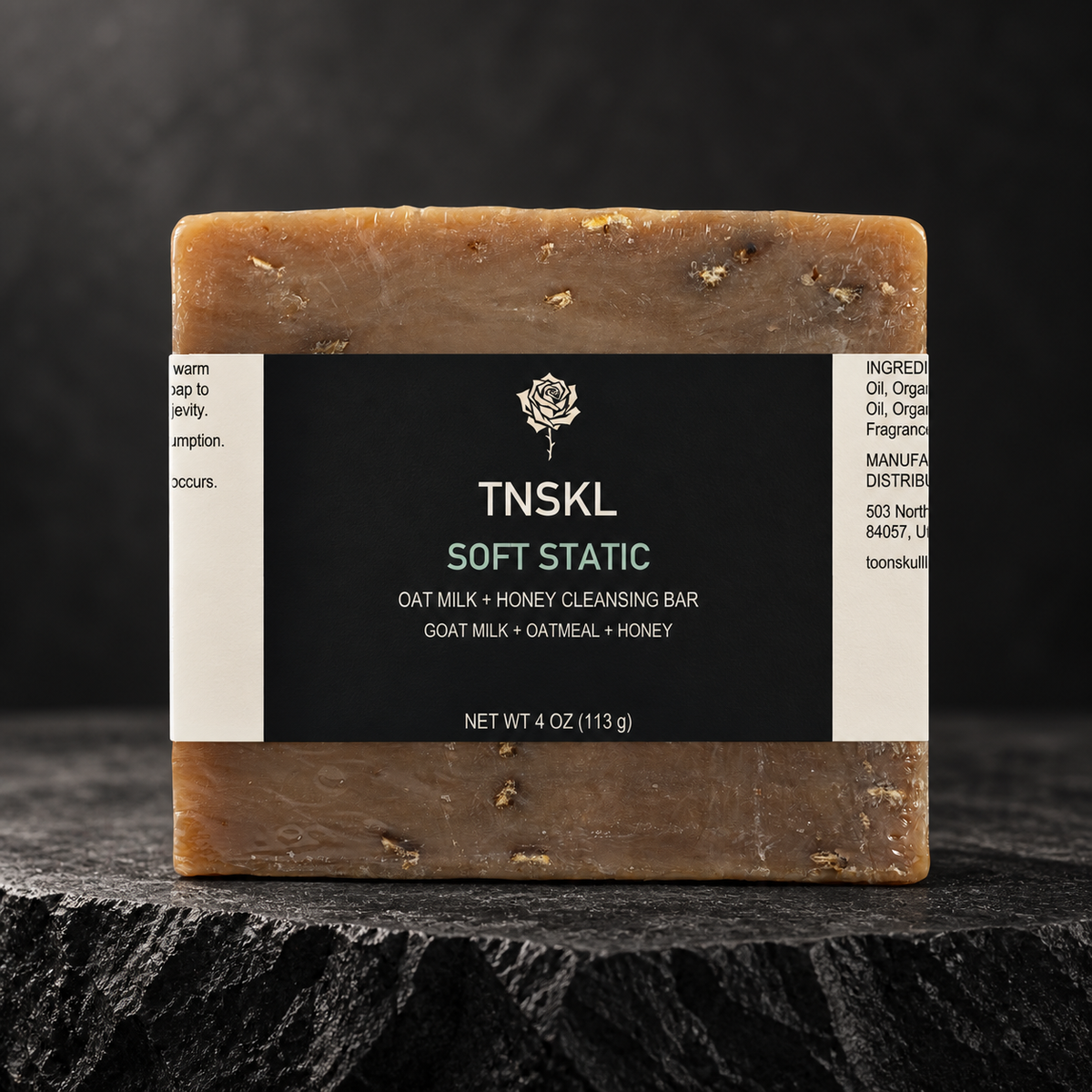 TNSKL Soft Static — Oat, Milk & Honey Cleansing Bar